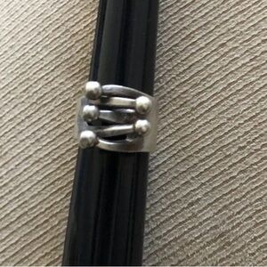 Authentic Anna Greta Eker Sterling Silver Jester Ring MidCentury Modern Ring 5